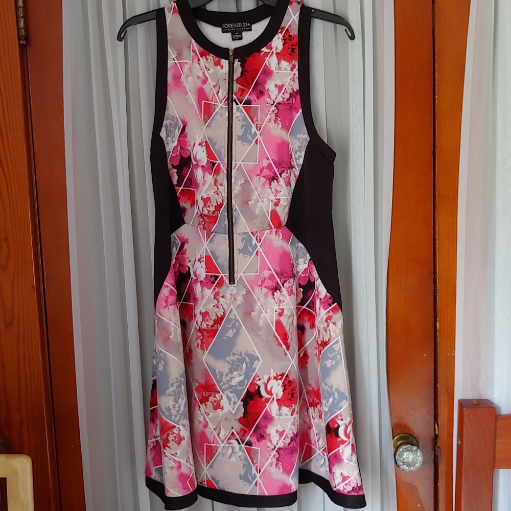 Geometric Floral Dress